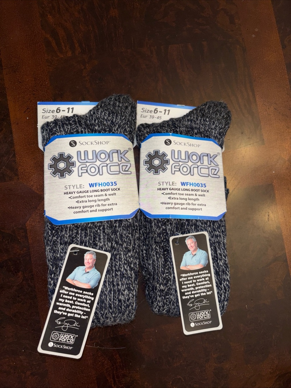 Heavy Gauge Long Boot Socks - Charcoal Heather